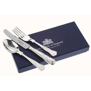 Arthur Price Of England Silver Plated Kings Design Childrens 3 Piece Cutlery Gift Box Set