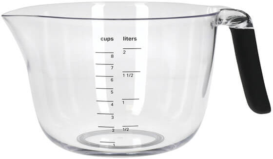 KitchenAid 2 Litre Mixing & Measuring Bowl with Handle Black