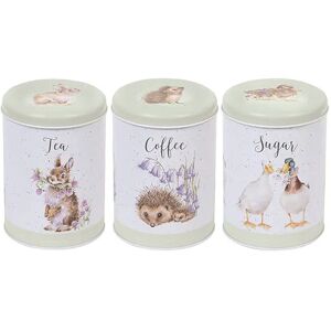 Wrendale Designs 'The Country Set' Country Animal Tea Coffee Sugar Set Green