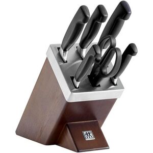 Zwilling J A Henckels Four Star 7 Piece Self Sharpening Ash Brown Knife Block Set Zwilling J A Henckels Four Star 7 Piece Self Sharpening Ash Brown Knife Block Set