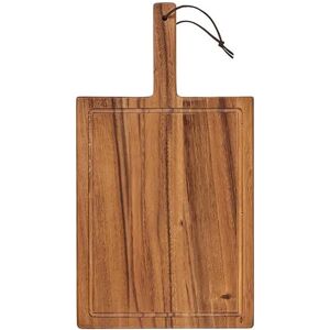 Tala Large Lacquered Acacia Chunky Handled Board with Groove & Leather Tie Tala Large Lacquered Acacia Chunky Handled Board with Groove & Leather Tie