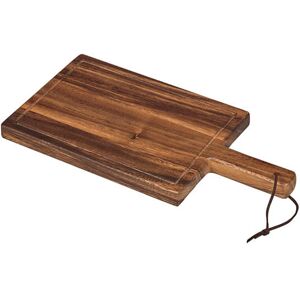 Tala Small Lacquered Acacia Chunky Handled Board with Groove & Leather Tie Tala Small Lacquered Acacia Chunky Handled Board with Groove & Leather Tie