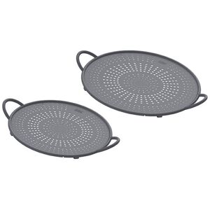 Kuhn Rikon 26 & 30cm Silicone Grey 2 Piece Splatter Guard Set Kuhn Rikon 26 & 30cm Silicone Grey 2 Piece Splatter Guard Set