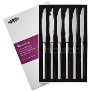 Stellar Rochester Polished Set Of 6 Steak Knives Gift Box Stellar Rochester Polished Set Of 6 Steak Knives Gift Box