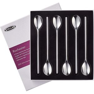 Stellar Rochester Polished Set Of 6 Latte/Sundae Spoon Box Set Stellar Rochester Polished Set Of 6 Latte/Sundae Spoon Box Set