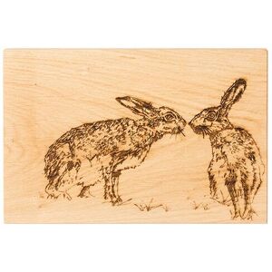 Just Slate Company Kissing Hares 30cm Oak Serving Board - Serving & Chopping Just Slate Company Kissing Hares 30cm Oak Serving Board - Serving & Chopping