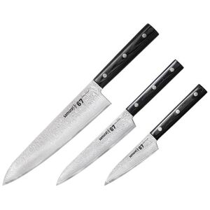 Samura Damascus 67 Set of 3 Kitchen Knives Samura Damascus 67 Set of 3 Kitchen Knives
