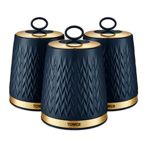 Tower Empire Set of 3 Canisters Midnight Blue