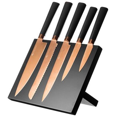 Viners Titan Copper 6 Piece Knife Block Set Viners Titan Copper 6 Piece Knife Block Set