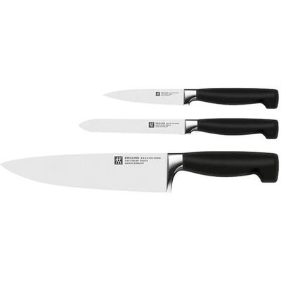 J A Henckels Zwilling Four Star Knife Set - Paring, Utility, Chef J A Henckels Zwilling Four Star Knife Set - Paring, Utility, Chef