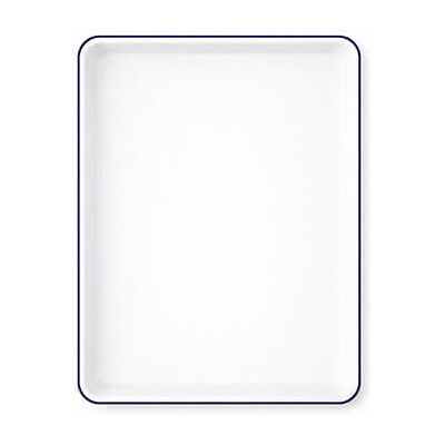 Falcon Enamel 42cm White With Cobalt Blue Baking Tray Falcon Enamel 42cm White With Cobalt Blue Baking Tray