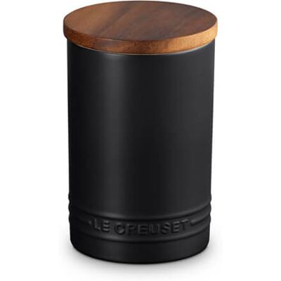 Le Creuset Signature Satin Black Stoneware 770ml Storage Jar Le Creuset Signature Satin Black Stoneware 770ml Storage Jar