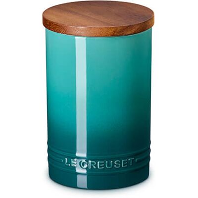 Le Creuset Signature Bleu Riviera Stoneware 770ml Storage Jar Le Creuset Signature Bleu Riviera Stoneware 770ml Storage Jar