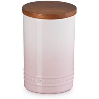 Le Creuset Signature Shell Pink Stoneware 770ml Storage Jar Le Creuset Signature Shell Pink Stoneware 770ml Storage Jar