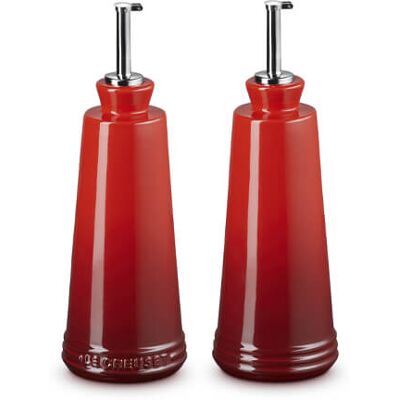 Le Creuset Cerise Oil & Vinegar Set Le Creuset Cerise Oil & Vinegar Set