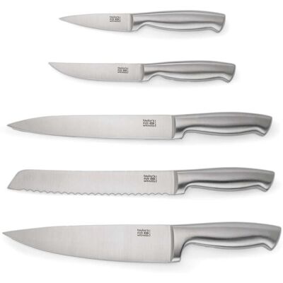 Taylor s Eye Witness Berkeley Stainless Steel 5 Piece Hollow Handle Acacia Wood Knife Block Set Taylor s Eye Witness Berkeley Stainless Steel 5 Piece Hollow Handle Acacia Wood Knife Block Set