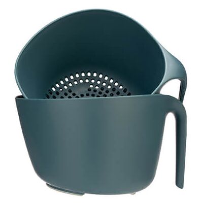 Fusion Twist Mixing Bowl & Colander Set Blue Fusion Twist Mixing Bowl & Colander Set Blue
