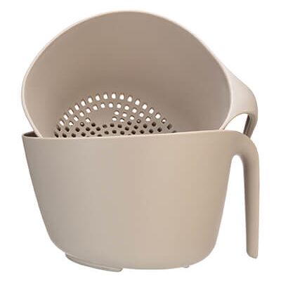 Fusion Twist Mixing Bowl & Colander Set Grey Fusion Twist Mixing Bowl & Colander Set Grey