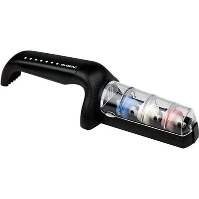 Global 3 Wheel Sharpener with Black Handle Global 3 Wheel Sharpener with Black Handle