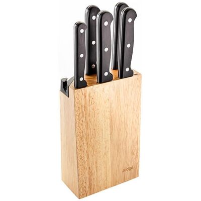 Judge Sabatier - 5pc - Wooden Block - Knife Block Set Judge Sabatier - 5pc - Wooden Block - Knife Block Set