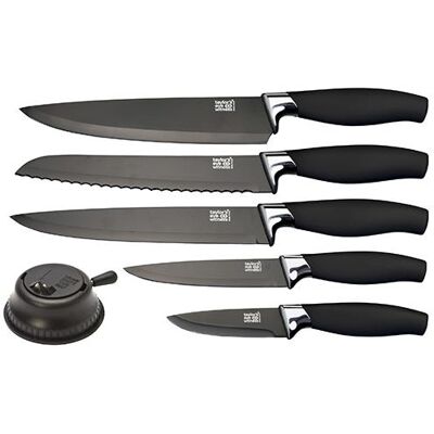 Taylor s Eye Witness Brooklyn Chrome 5 Piece Knife Set With Knife Sharpener Taylor s Eye Witness Brooklyn Chrome 5 Piece Knife Set With Knife Sharpener