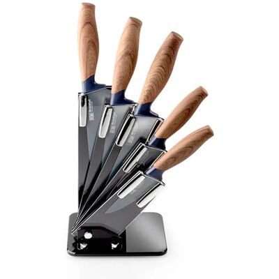 Taylor s Eye Witness Brooklyn Walnut 5 Piece Fan Knife Block Set Taylor s Eye Witness Brooklyn Walnut 5 Piece Fan Knife Block Set