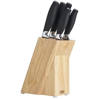 Taylor s Eye Witness Brooklyn Chrome 5 Piece Sloping Knife Block Set Taylor s Eye Witness Brooklyn Chrome 5 Piece Sloping Knife Block Set