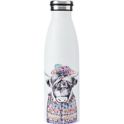 Mikasa Tipperleyhill Highland Cow Double-Walled Stainless Steel Water Bottle - Water Bottle Mikasa Tipperleyhill Highland Cow Double-Walled Stainless Steel Water Bottle - Water Bottle