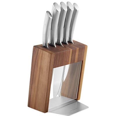 Scanpan Classic Steel 6 Piece Knife Block Set Scanpan Classic Steel 6 Piece Knife Block Set