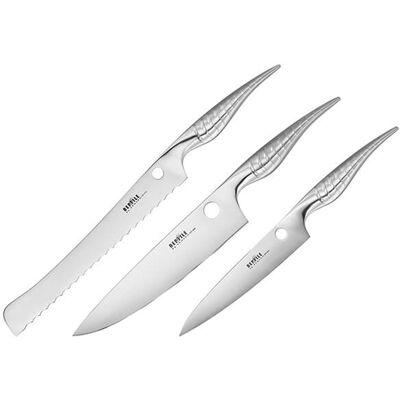 Samura Reptile Knife Set - Kitchen Utility, Bread & Chef - 3 pcs Samura Reptile Knife Set - Kitchen Utility, Bread & Chef - 3 pcs