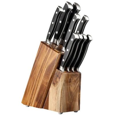 Taylor s Eye Witness Traditional 9 Piece Acacia Wood Knife Block Set Taylor s Eye Witness Traditional 9 Piece Acacia Wood Knife Block Set