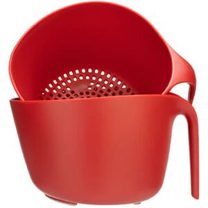 Fusion Twist Mixing Bowl & Colander Set Red