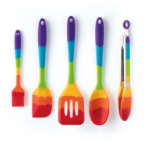 Taylor s Eye Witness Rainbow Silicone 5 Piece Kitchen Utensil Set