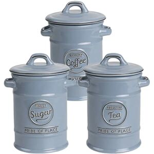 T&G; Pride Of Place Set Of 3 Storage Jars Blue