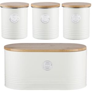 Typhoon Living 4 Piece Storage Set Tea, Coffee, Sugar & Bread Cream