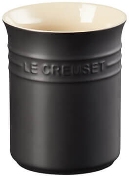 Le Creuset Satin Black Stoneware Small Utensil Pot