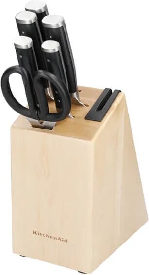 KitchenAid Classic 6 Piece Knife Set with Birchwood Block
