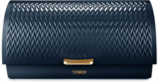 Tower Empire Roll Top Bread Bin Midnight Blue