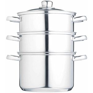 KitchenCraft Stainless Steel Three Tier 20cm Steamer