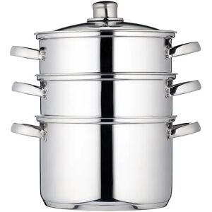 KitchenCraft Stainless Steel Three Tier 22cm Steamer