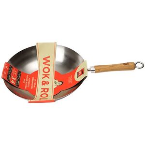 School of Wok Wok & Roll 13 / 33cm Non-Stick Carbon Steel Round Bottom Wok School of Wok Wok & Roll 13 / 33cm Non-Stick Carbon Steel Round Bottom Wok