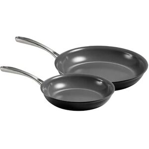Tramontina Set of 2 25cm & 30cm Hard Anodised Ceramic Coated Frying Pans Tramontina Set of 2 25cm & 30cm Hard Anodised Ceramic Coated Frying Pans