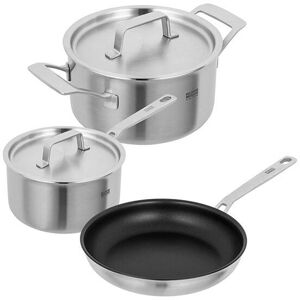 Kuhn Rikon Culinary Fiveply 3 Piece Mixed Pots & Pans Set Kuhn Rikon Culinary Fiveply 3 Piece Mixed Pots & Pans Set