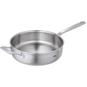 Kuhn Rikon Culinary Fiveply 28cm Uncoated Saute Pan With Lid With Long Helper Handles Kuhn Rikon Culinary Fiveply 28cm Uncoated Saute Pan With Lid With Long Helper Handles