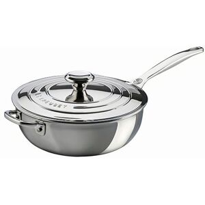 Le Creuset Signature Stainless Steel Non-Stick 24cm Chefs Pan With Lid Le Creuset Signature Stainless Steel Non-Stick 24cm Chefs Pan With Lid