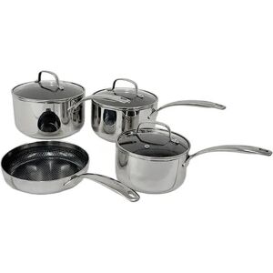Stoven Hextra 4 Piece Saucepan Set with 20cm Frying Pan Stoven Hextra 4 Piece Saucepan Set with 20cm Frying Pan