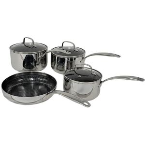 Stoven Hextra 4 Piece Saucepan Set with 24cm Frying Pan Stoven Hextra 4 Piece Saucepan Set with 24cm Frying Pan