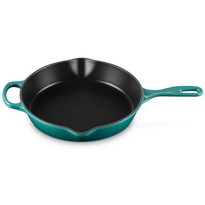 Le Creuset Signature Bleu Riviera Cast Iron 26cm Deep Skillet with Metal Handle Le Creuset Signature Bleu Riviera Cast Iron 26cm Deep Skillet with Metal Handle
