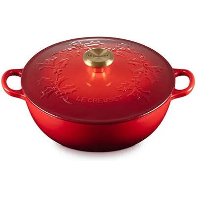 Le Creuset Holly Signature Cast Iron 26cm Soup Pot - Cerise Le Creuset Holly Signature Cast Iron 26cm Soup Pot - Cerise