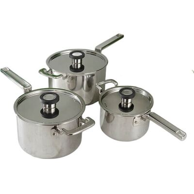 Robert Welch 316 Series Cookware 3 Piece Saucepan Set Robert Welch 316 Series Cookware 3 Piece Saucepan Set